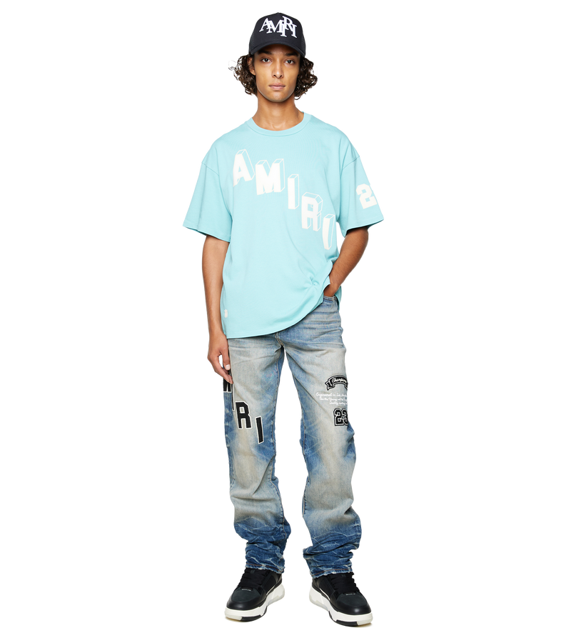 Hockey Logo Straight Jeans Blue - 34