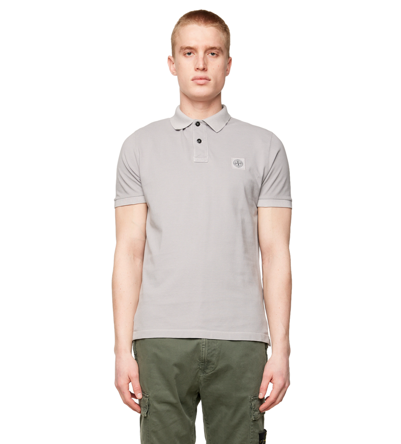 Compass Patch Polo Shirt Grey - L