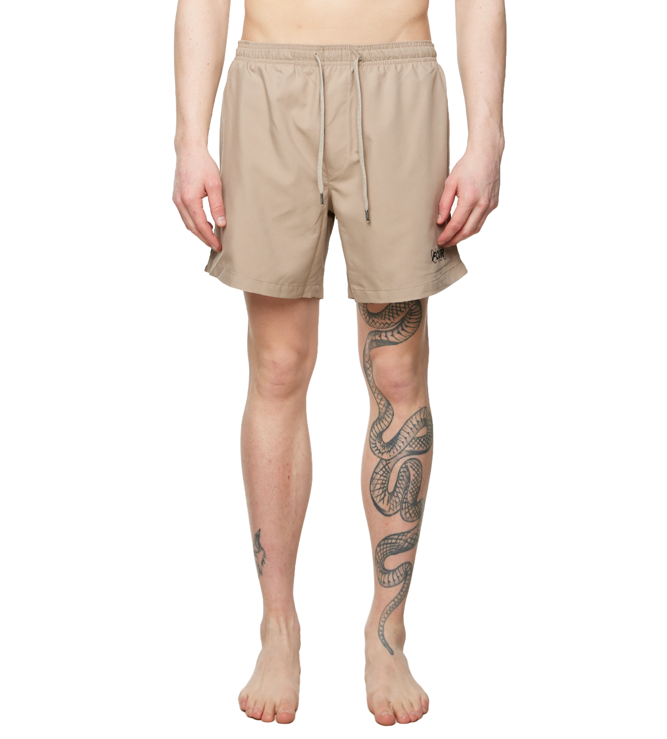 Circles Logo Swim Short Vintage Khaki