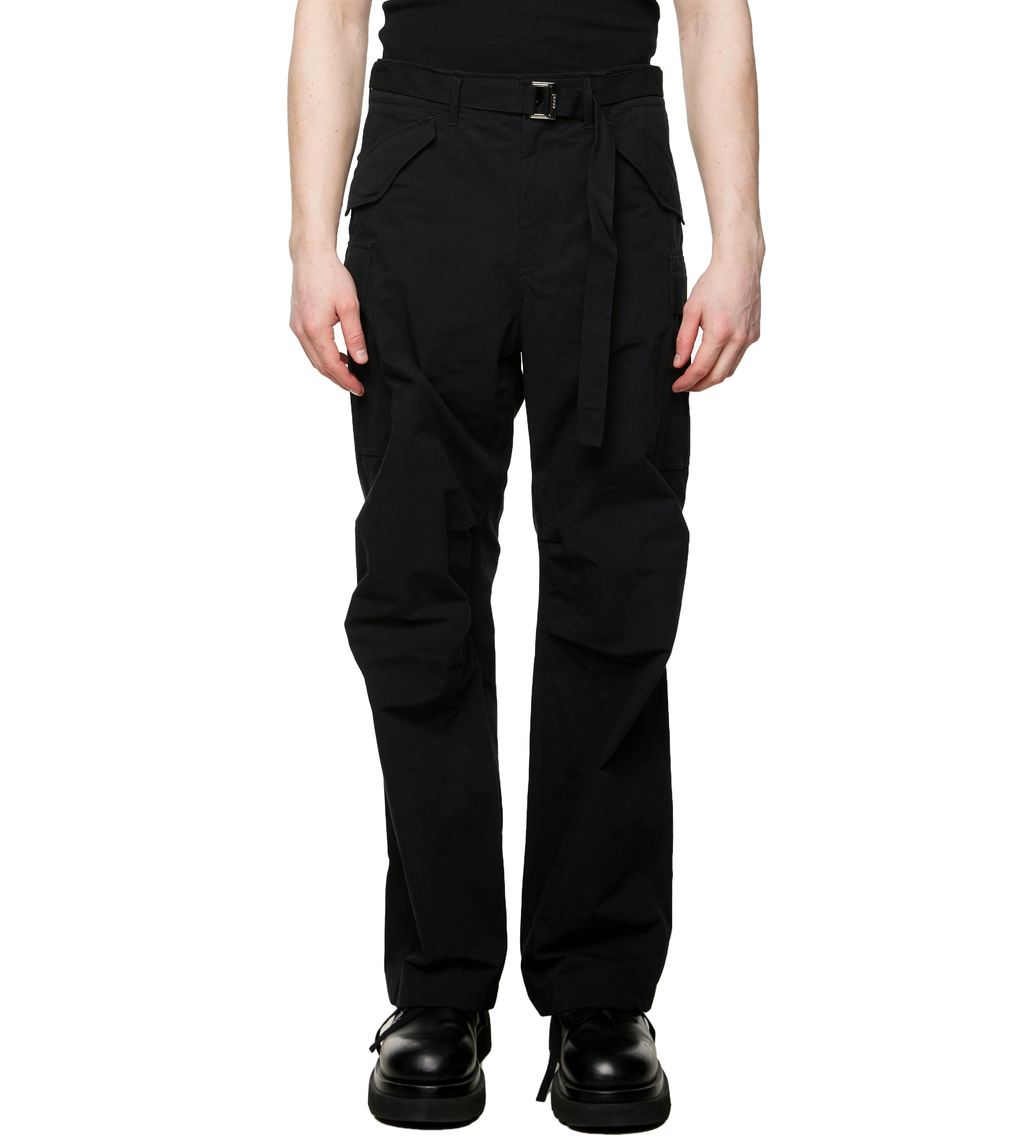 Rip Stop Cargo Pants Black