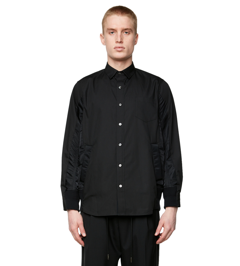 Cotton Poplin Shirt Black - 3
