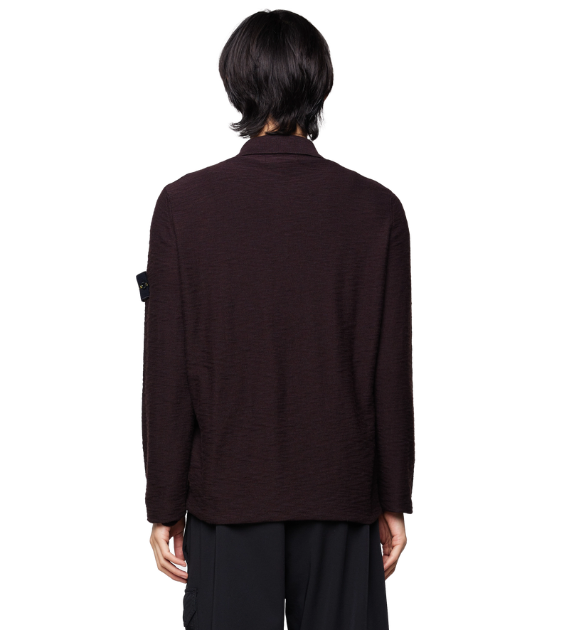 Knitted Polo Sweater Purple - L
