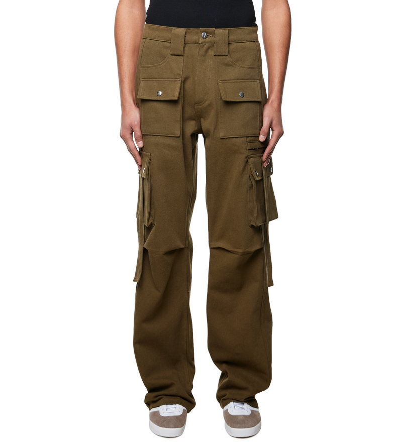 Amarao Twill Cargo Pants Olive - XL