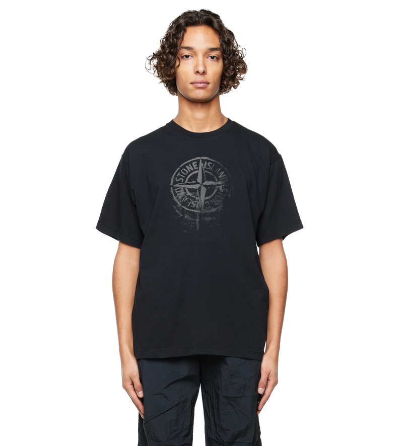 Compass Print T-shirt Black - XL