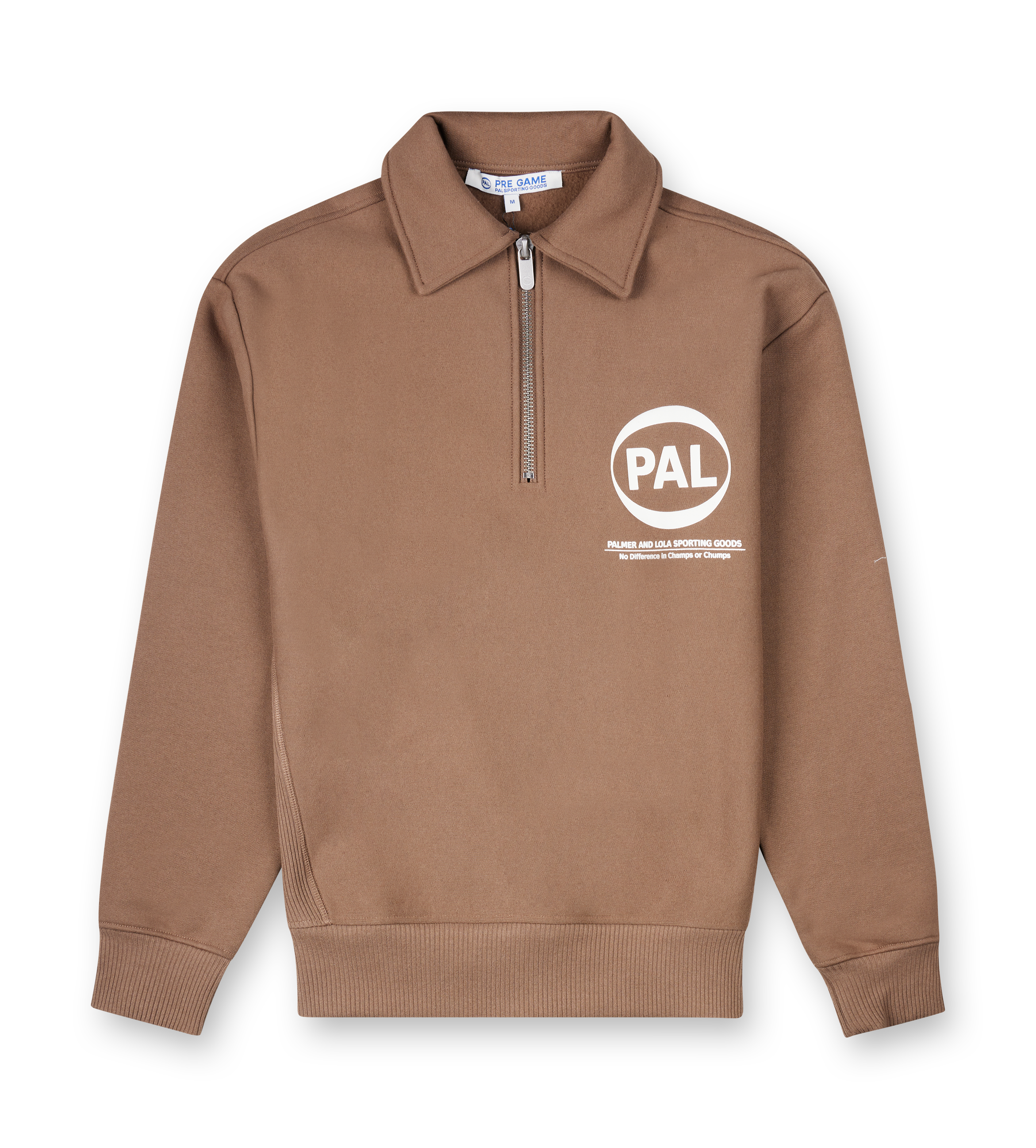 PAL Sporting Goods Pre-Game Half-Zip Sweater in Brown