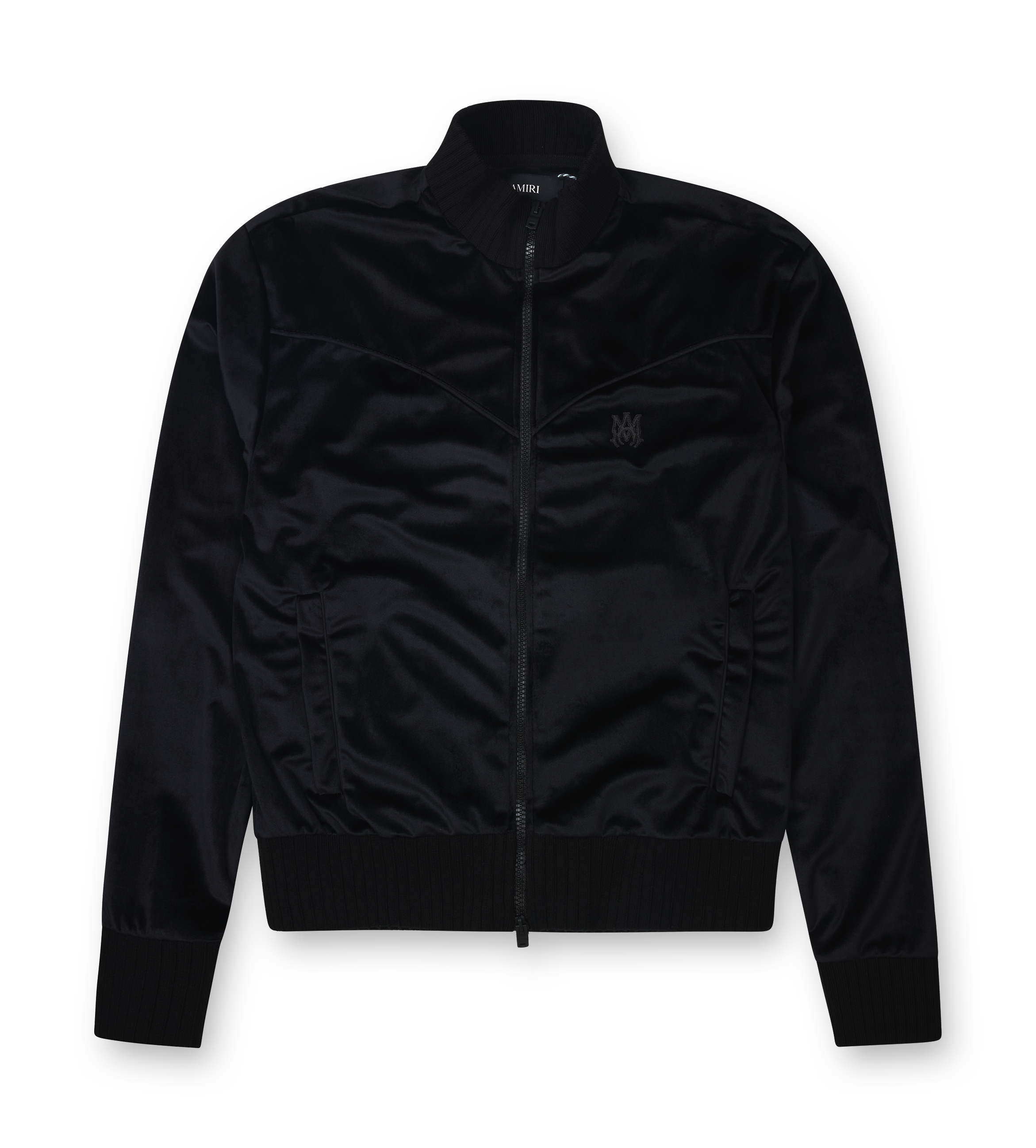 Amiri Velvet Track Jacket in Black