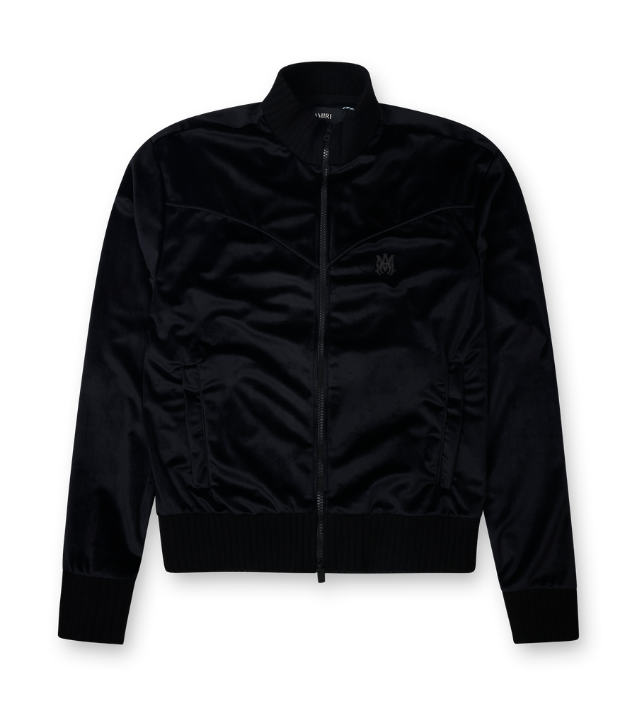 Amiri Velvet Track Jacket in Black