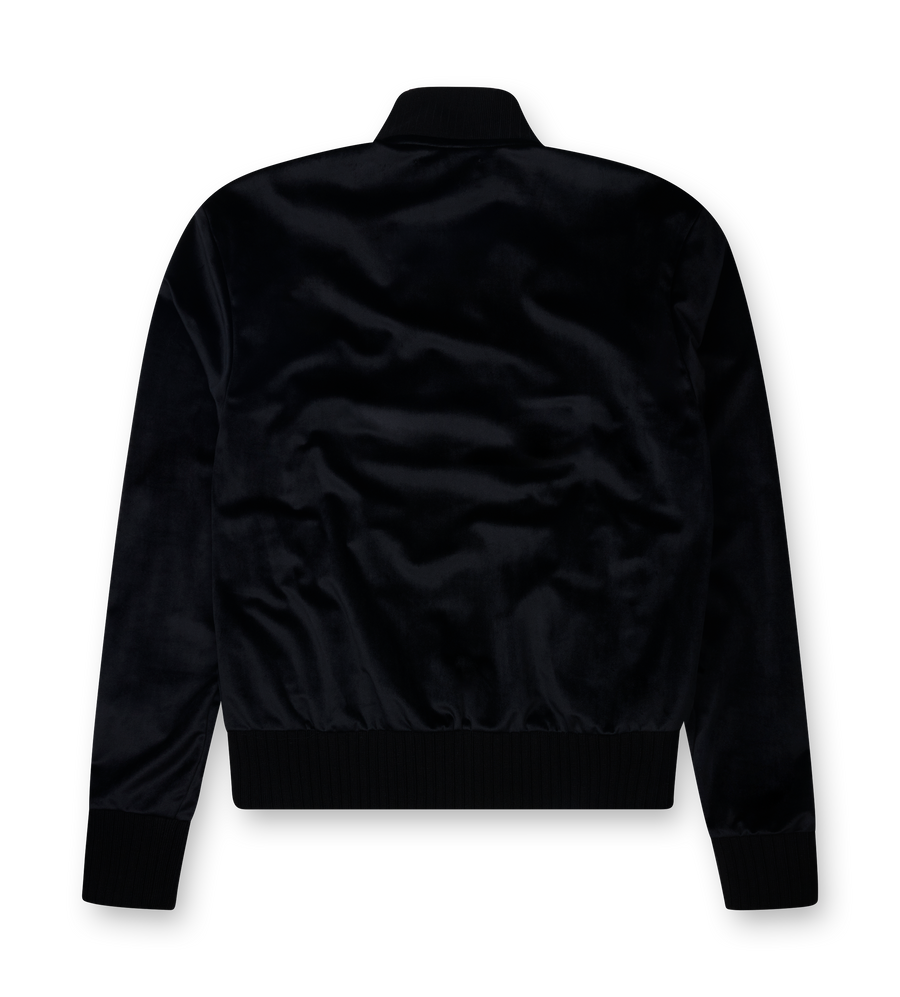 Amiri Velvet Track Jacket in Black