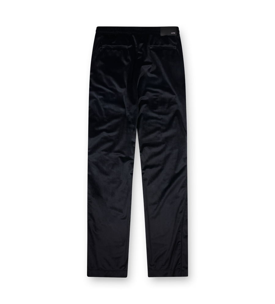 Amiri Velvet Flare Track Pant in Black