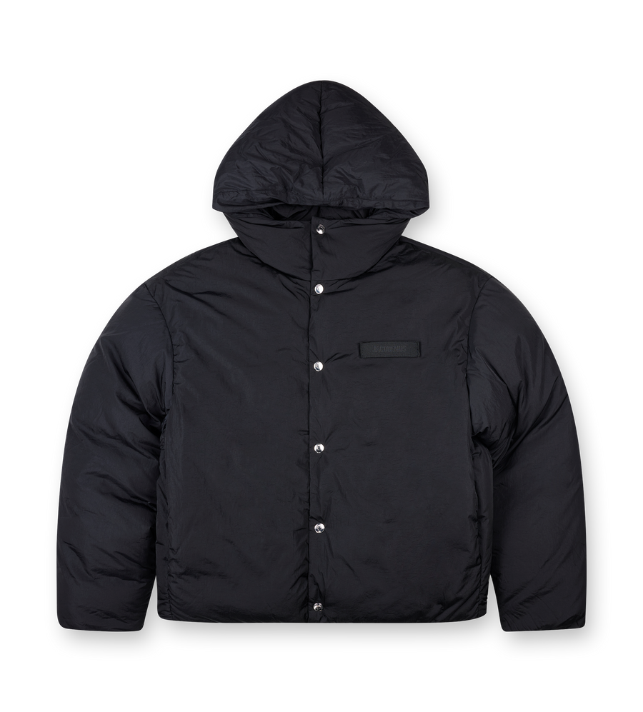 Jacquemus Hooded Down Jacket in Black