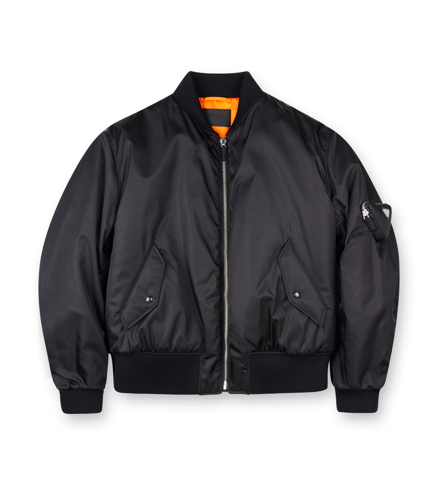 Prada Re-Nylon Bomber Jacket in Black