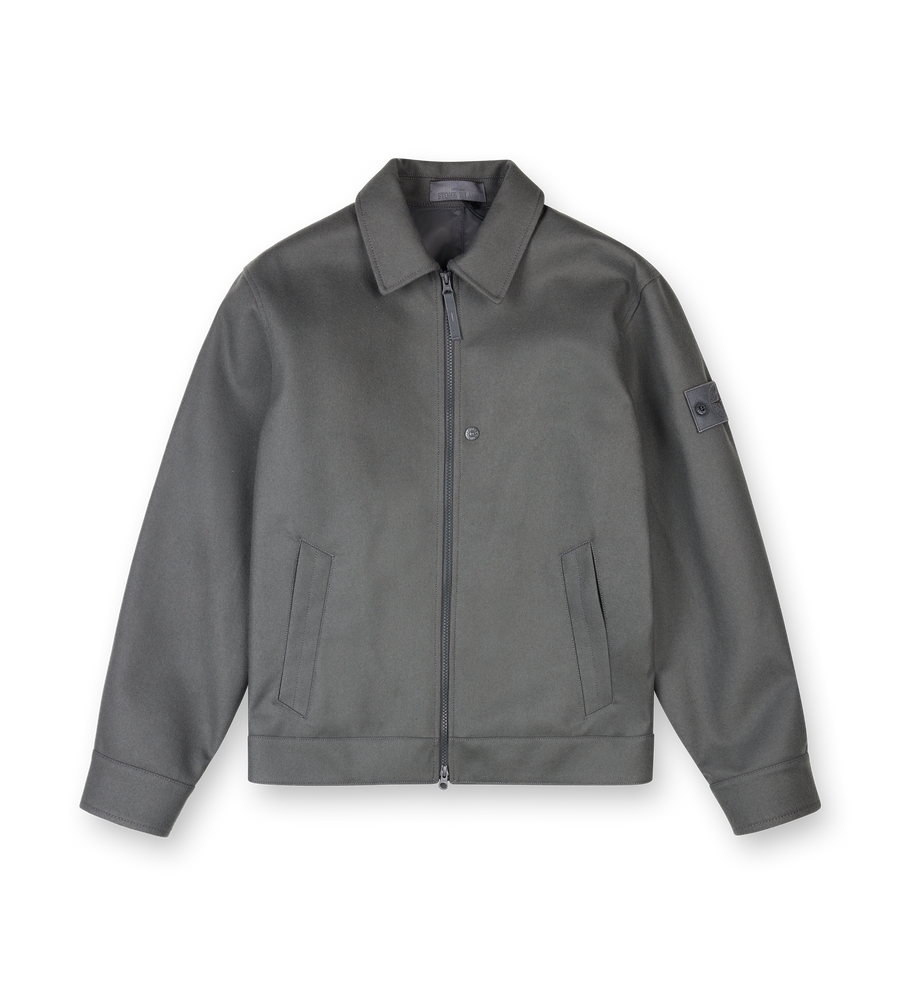 Stone Island Ghost Performance Flannel Overshirt in Dark Grey