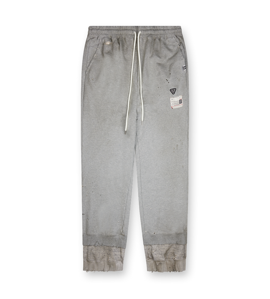 Maison Mihara Yasuhiro Distressed Hem Trousers in Grey