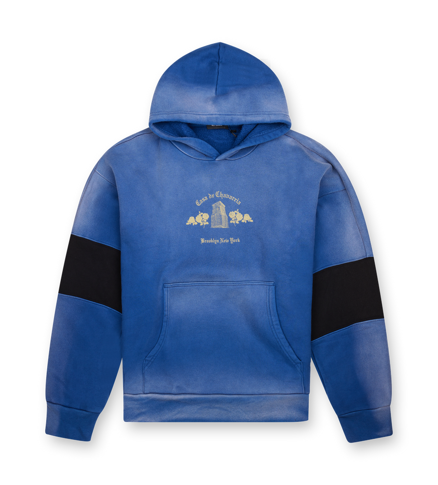 Willy Chavarria Casa De Chavarria Hoodie in Prussian Blue