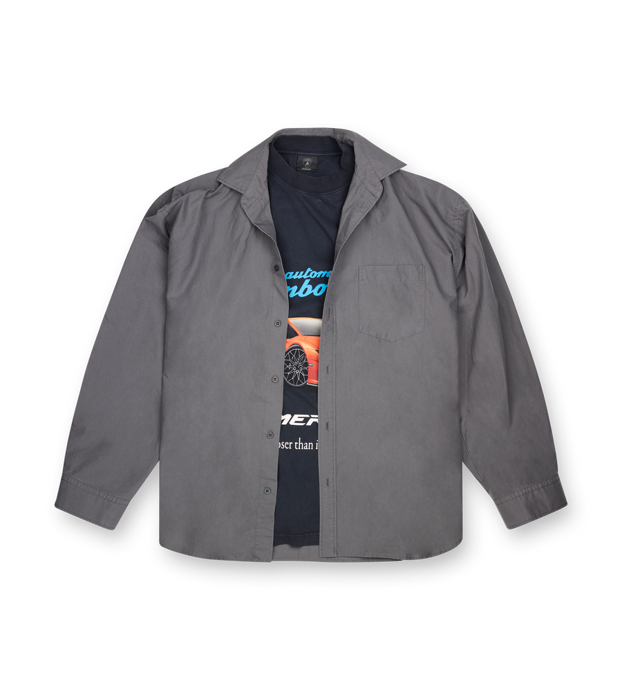 Balenciaga x Automobili Lamborghini Layered Poplin Shirt in Grey