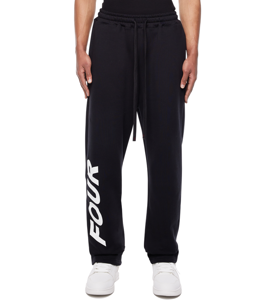 Reconstructed Circles Straight Leg Pants Black