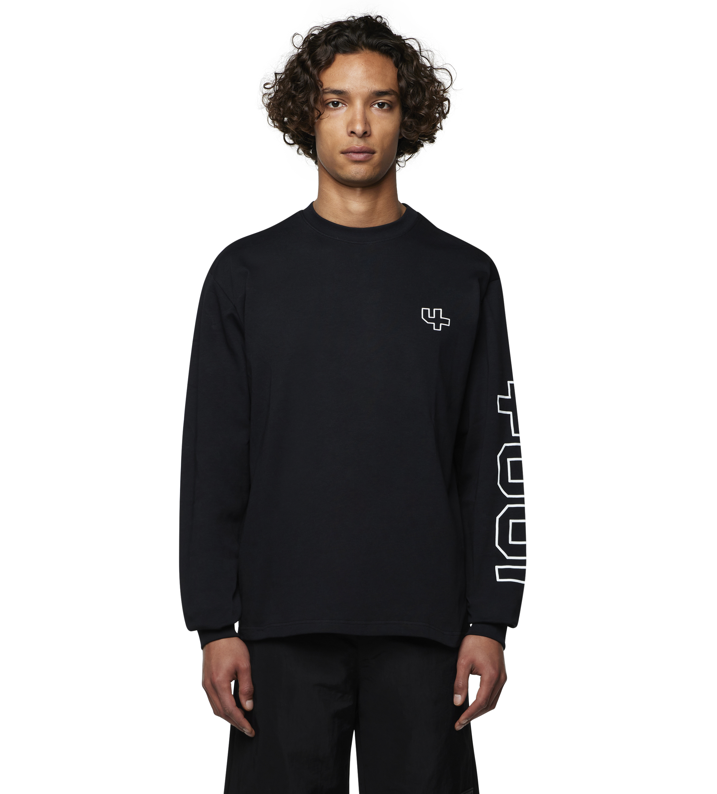 Outline Longsleeve T-shirt Black