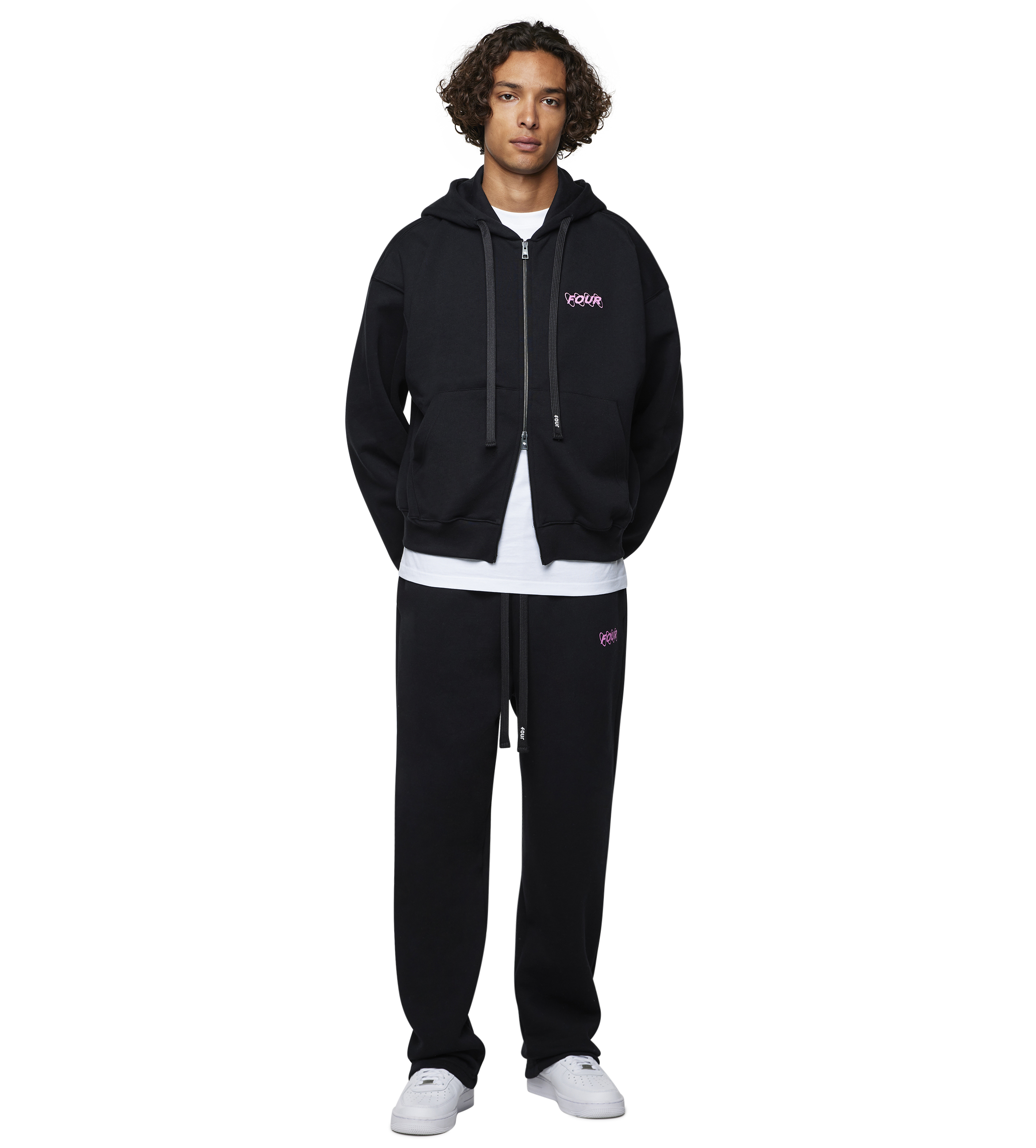 Circles Straight Leg Black/ Pink