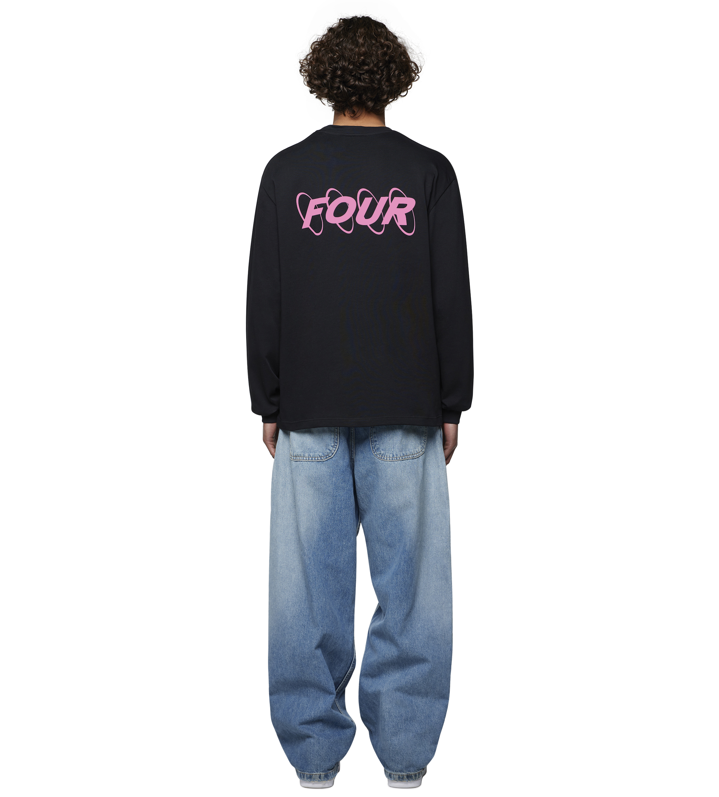 Circles Longsleeve T-shirt Black/ Pink