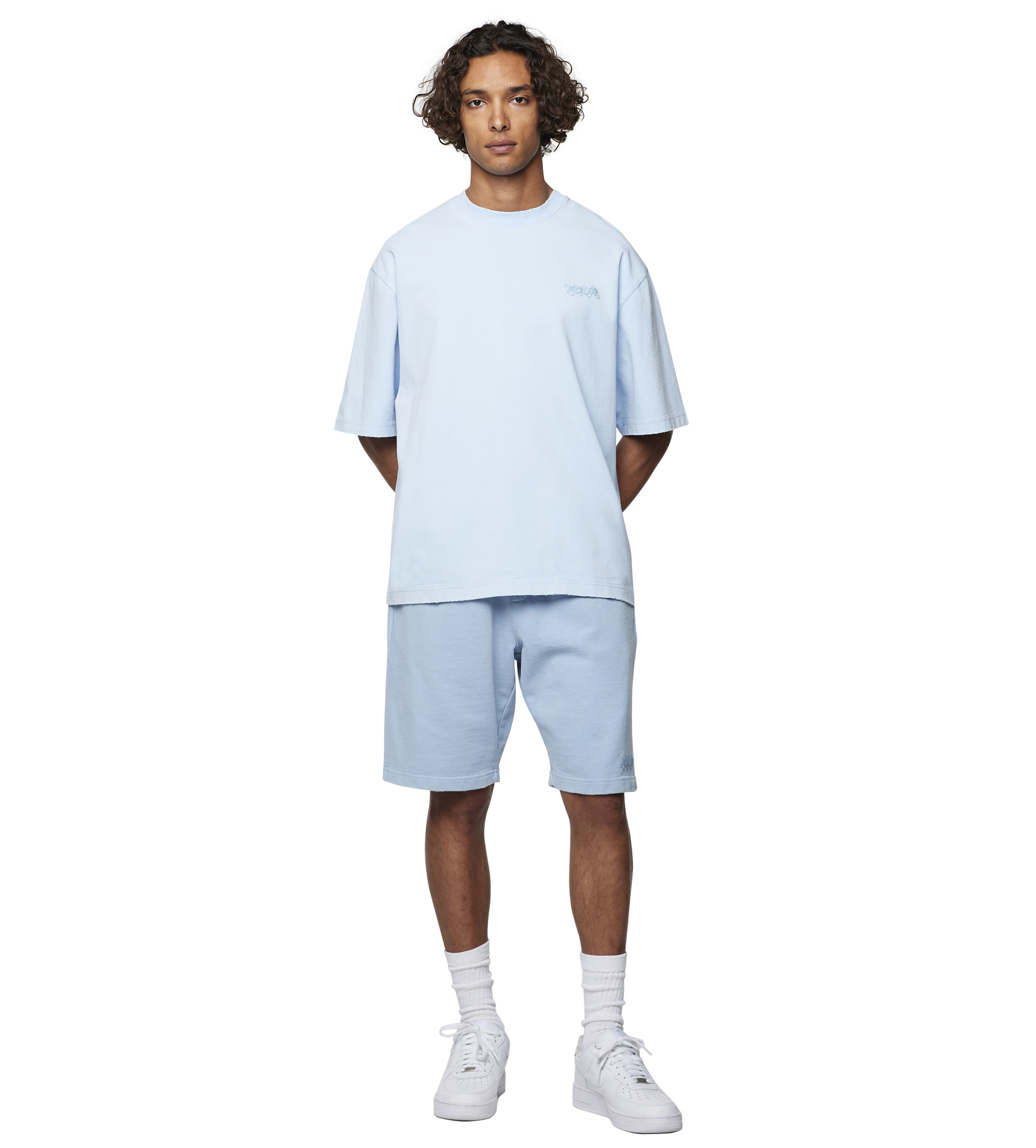 Circles Boxy T-shirt Washed Ice Blue