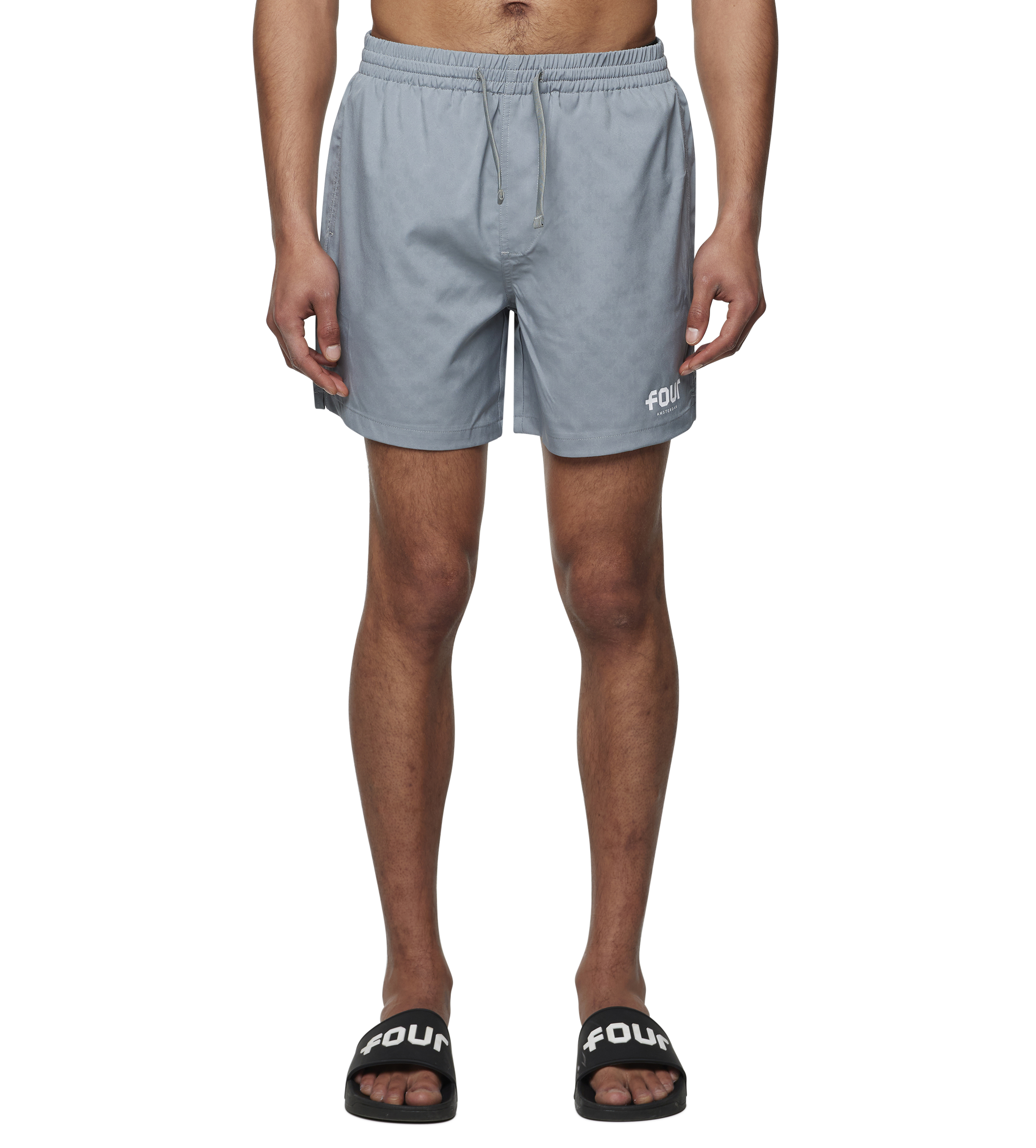 Logo 4AOP Swim Shorts Mockingbird Grey/ White