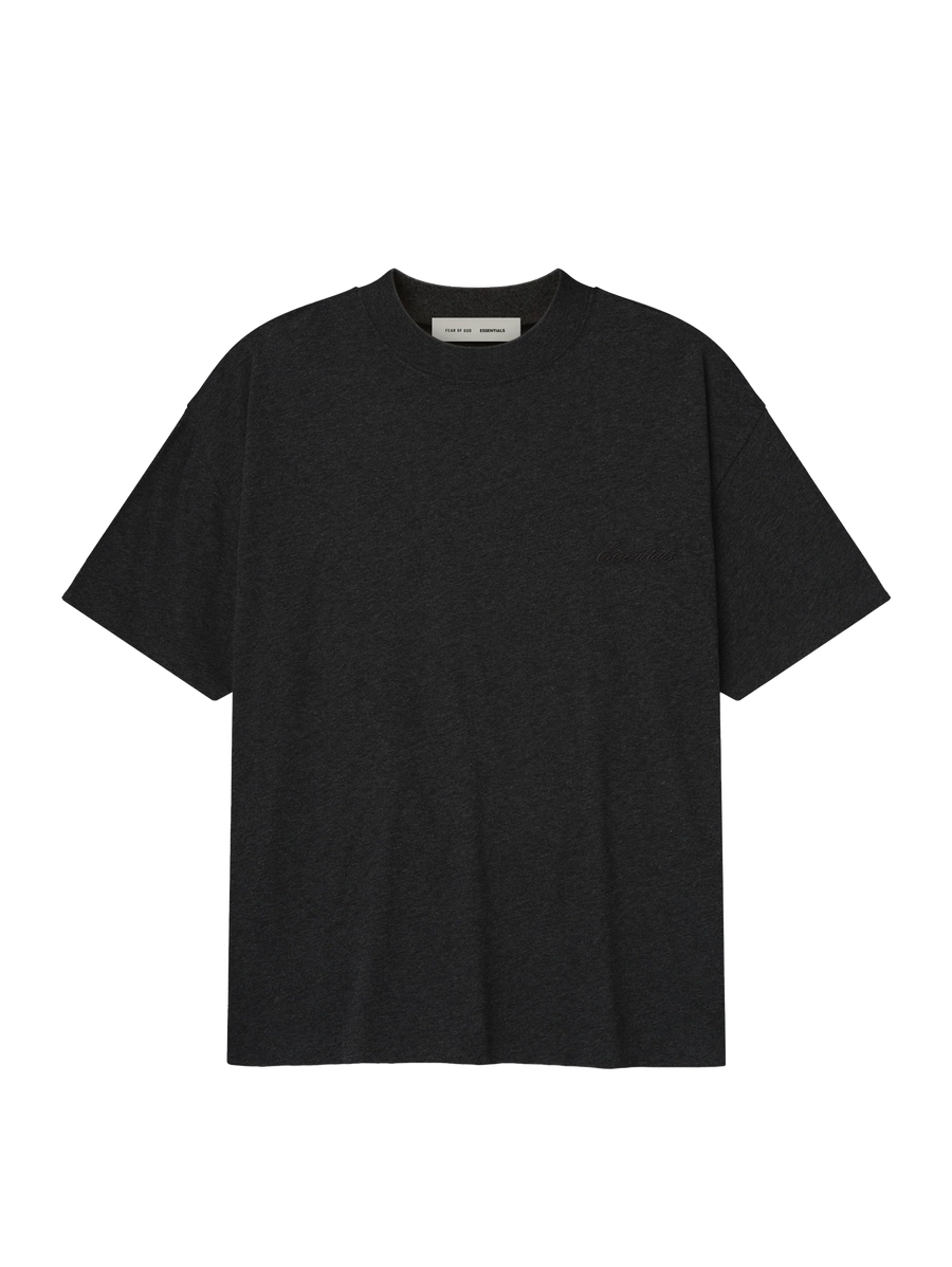 Fear of God Essentials geborduurd essentieel T-shirt in vintage zwart