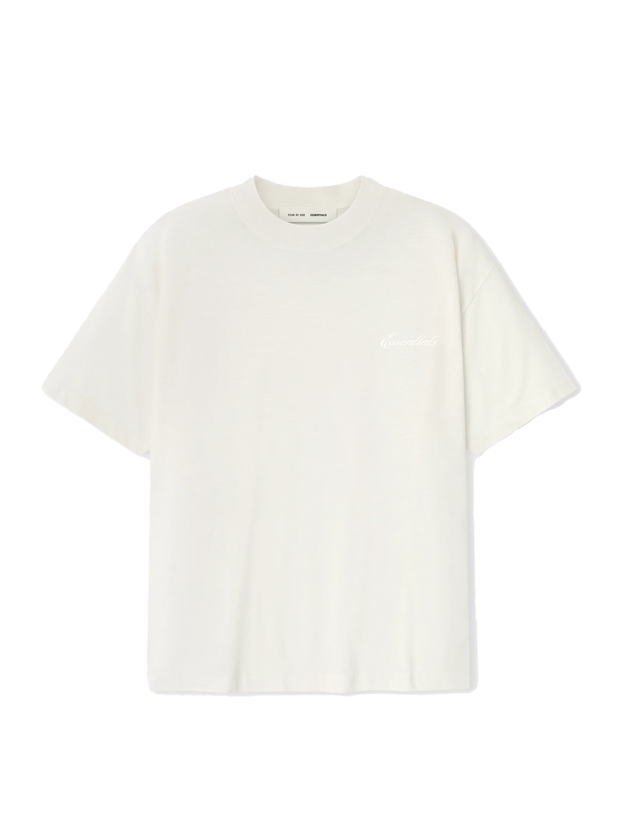 Fear of God Essentials geborduurd essentieel T-shirt in ivoor