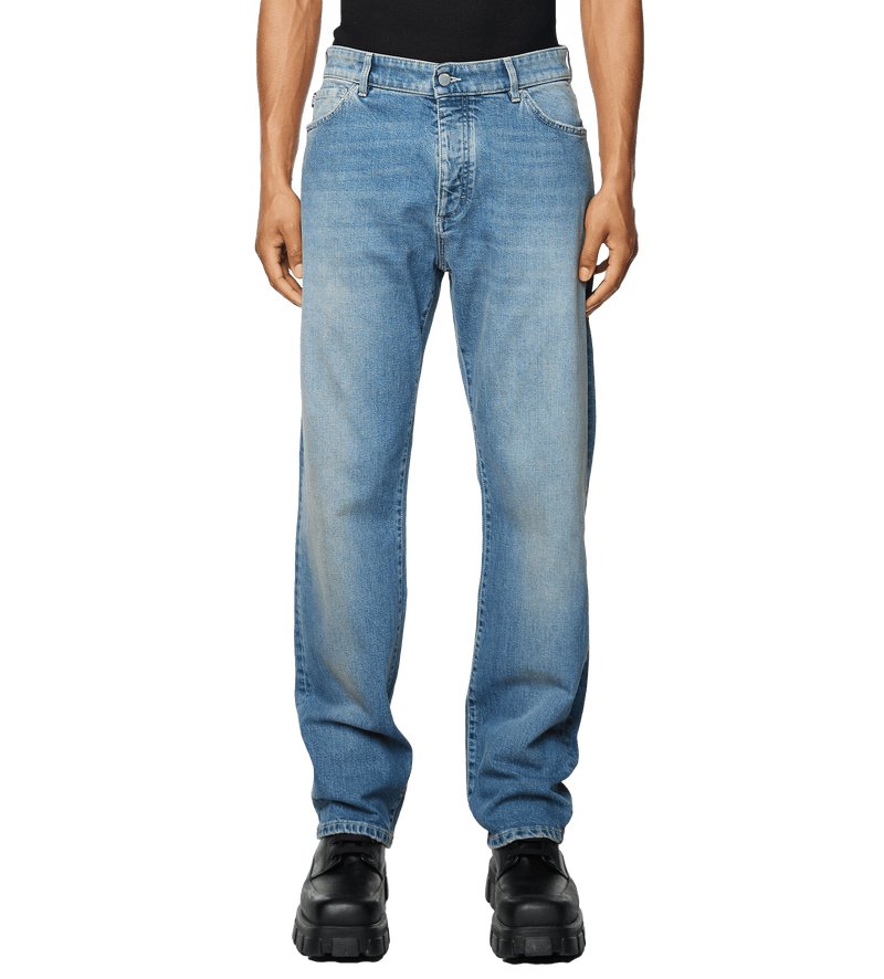 Straight Leg Denim Dark Blue Sand Wash - 29