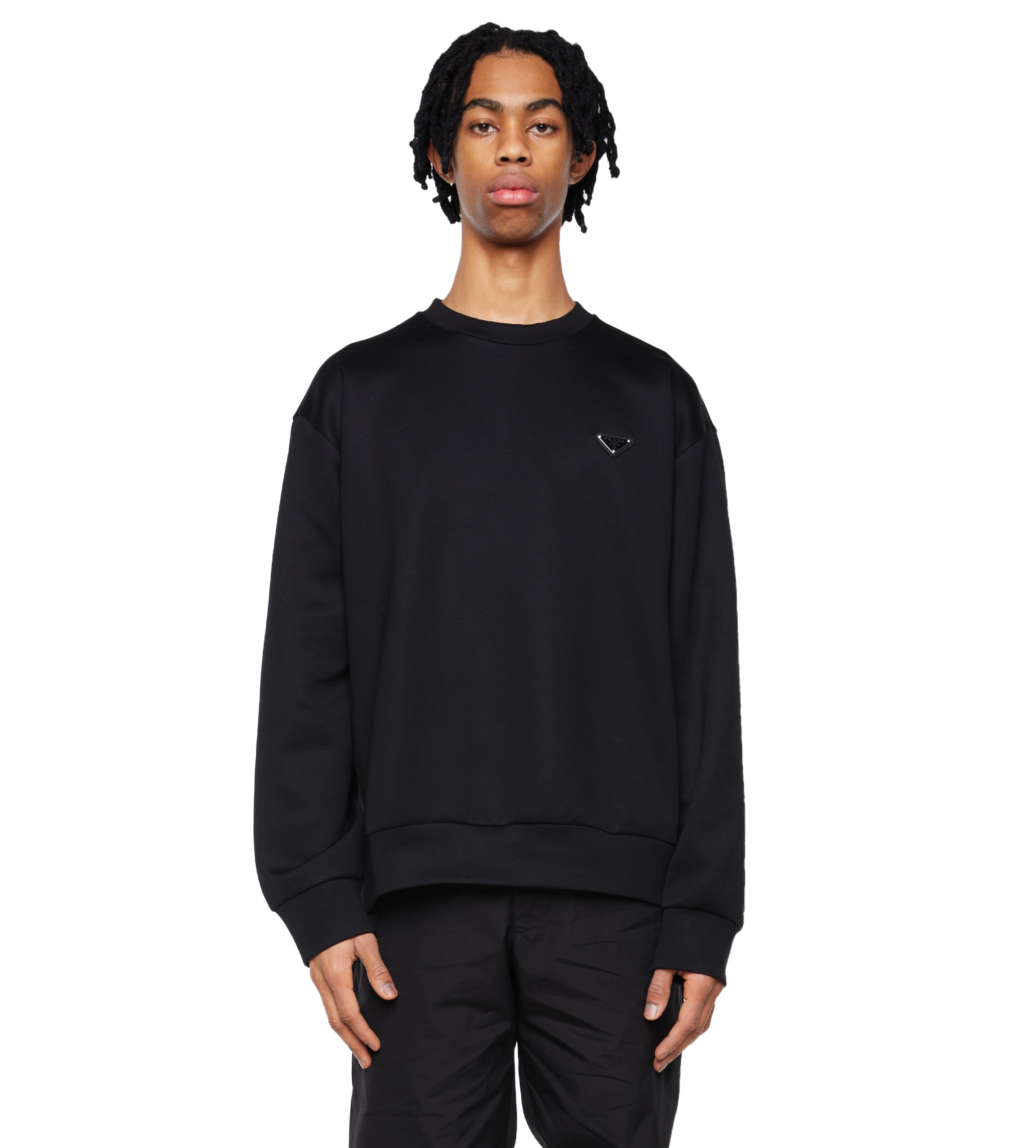 Technical Cotton Sweatshirt Black