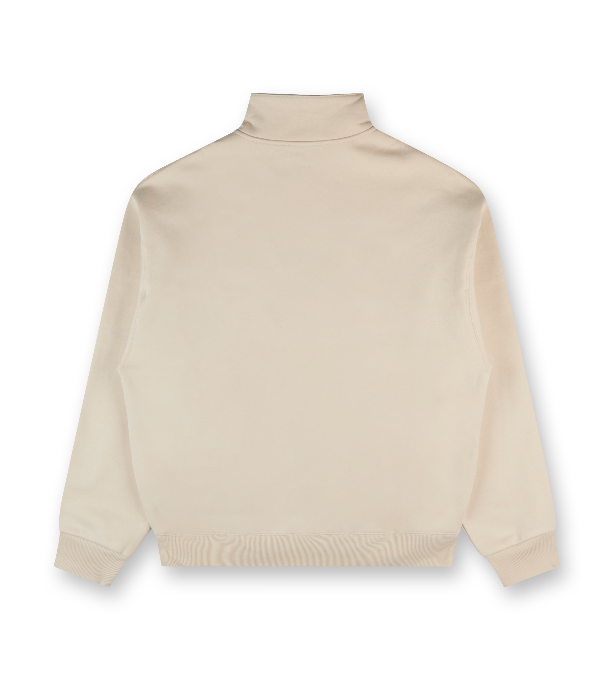 Gros Grain Zipped-Rollneck Sweatshirt Beige