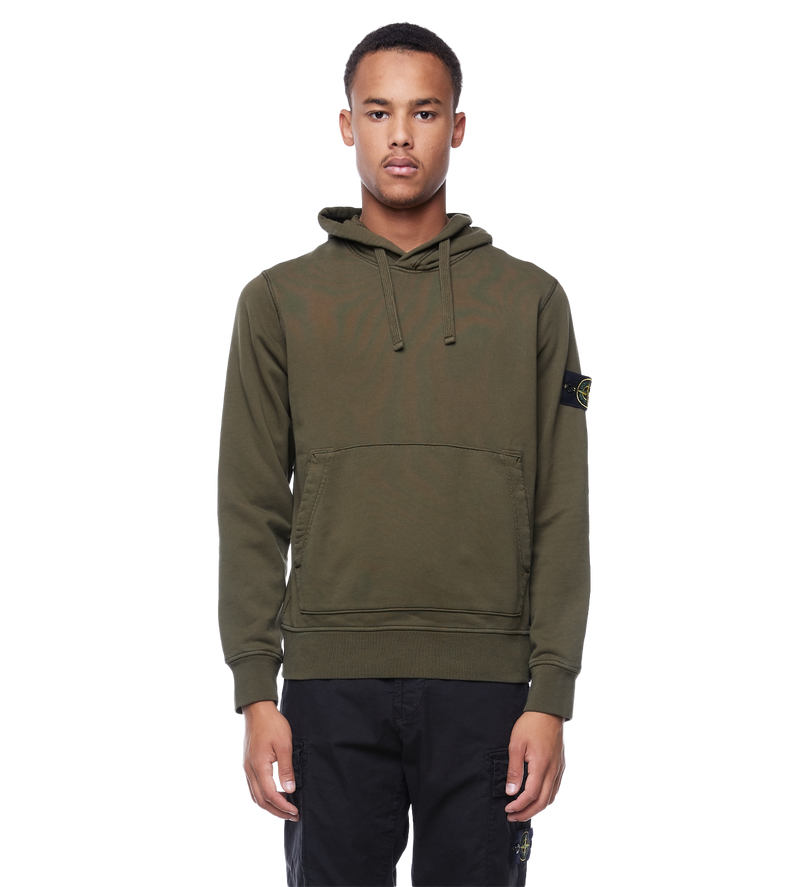 Compass-patch Pullover Hoodie Green - S