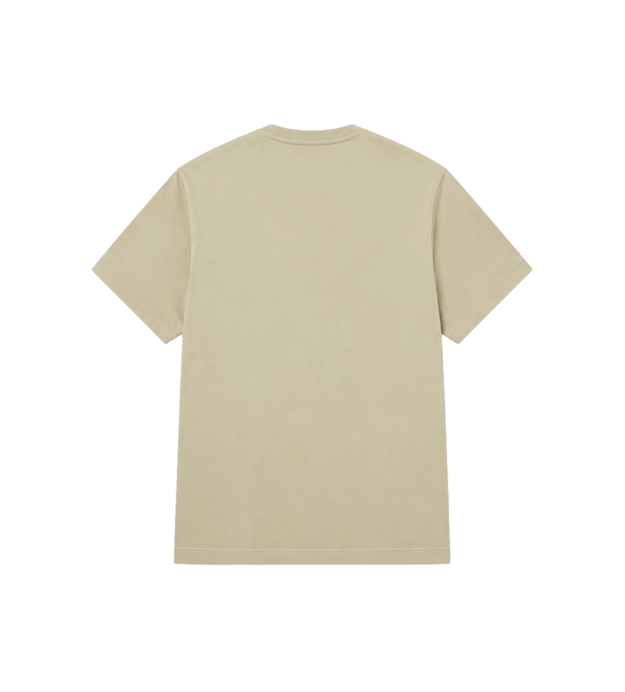 T-shirt van 60/2 katoenjersey zand
