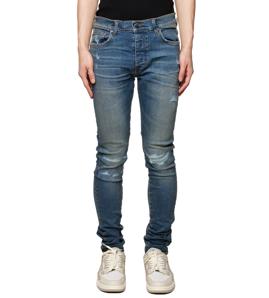 Distressed Skinny Jeans Crafted Indigo