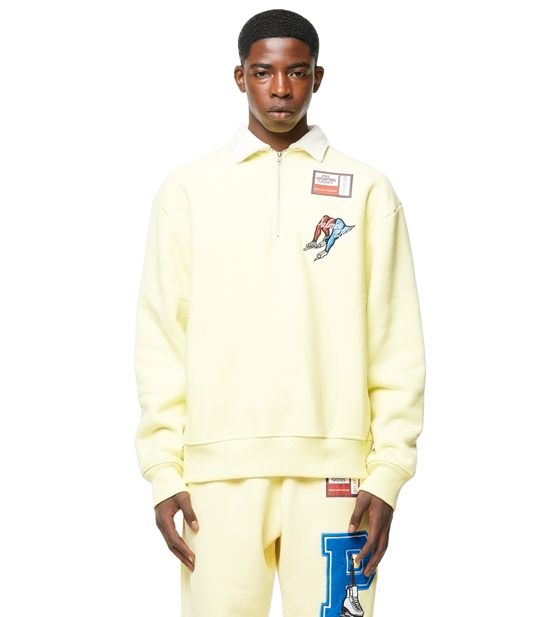 Isu Half Zip Pastel Yellow - L
