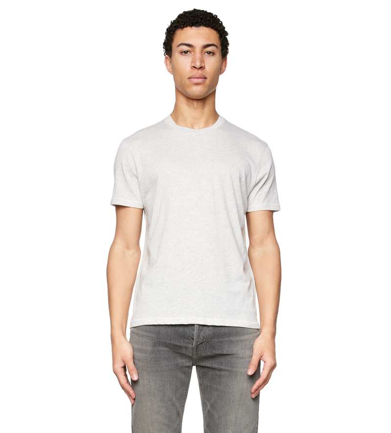 Lyocell Cotton Crewneck T-shirt Pale Grey - 56