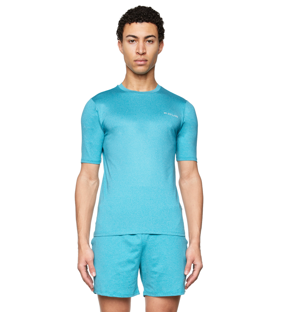 Sportswear T-shirt Melange Ocean Blue