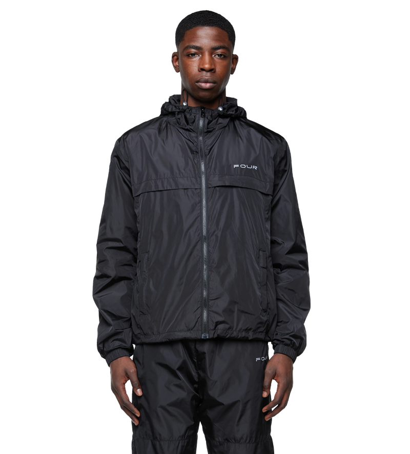 Sport Windbreaker Nylon Jacket Black - XL