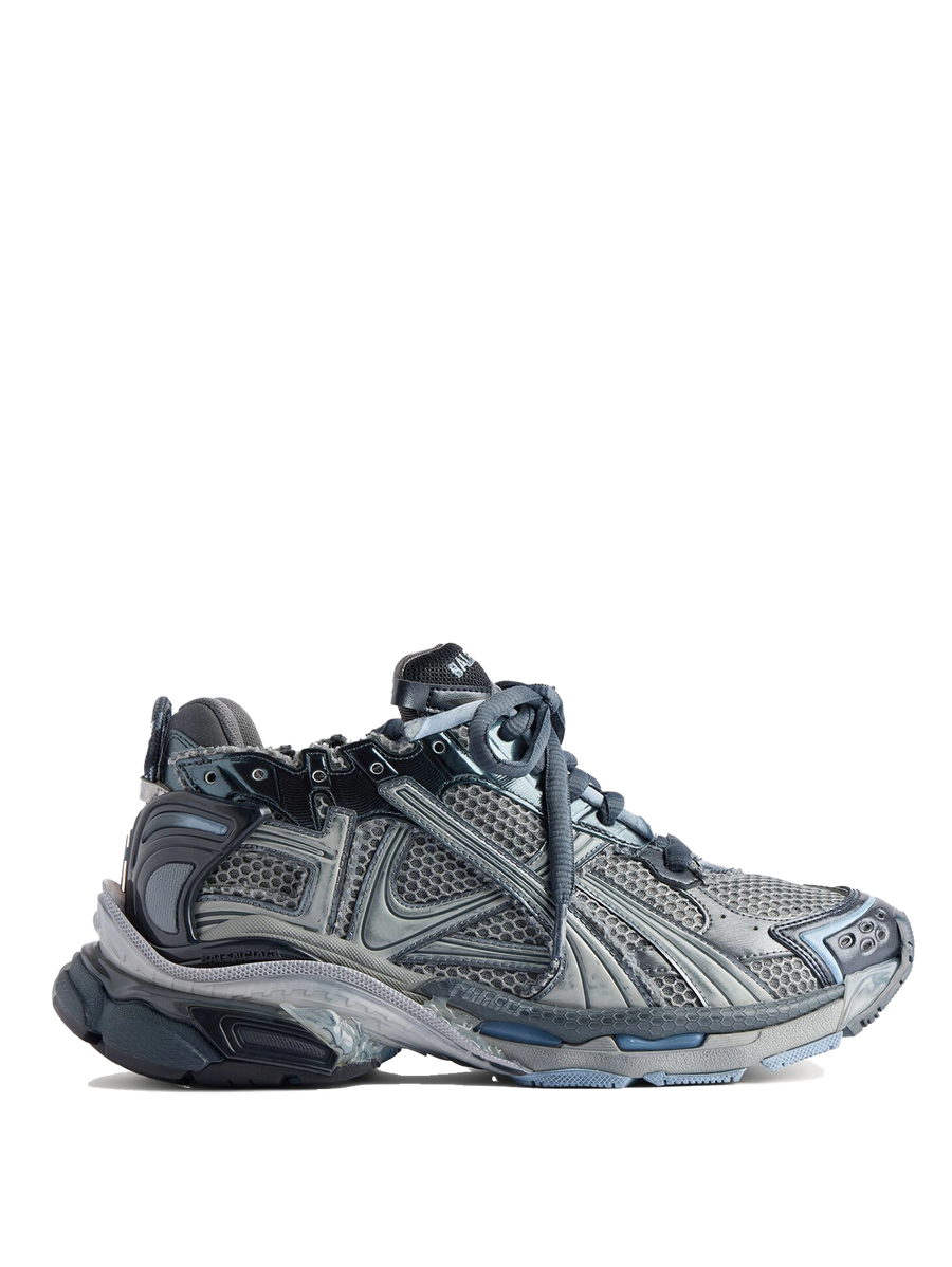 Balenciaga Runner Gradient Sneakers in Grey / Navy / Light Blue