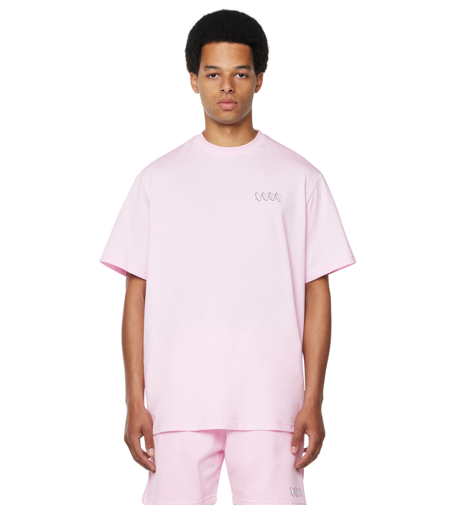 Circles T-shirt Soft Pink/ White