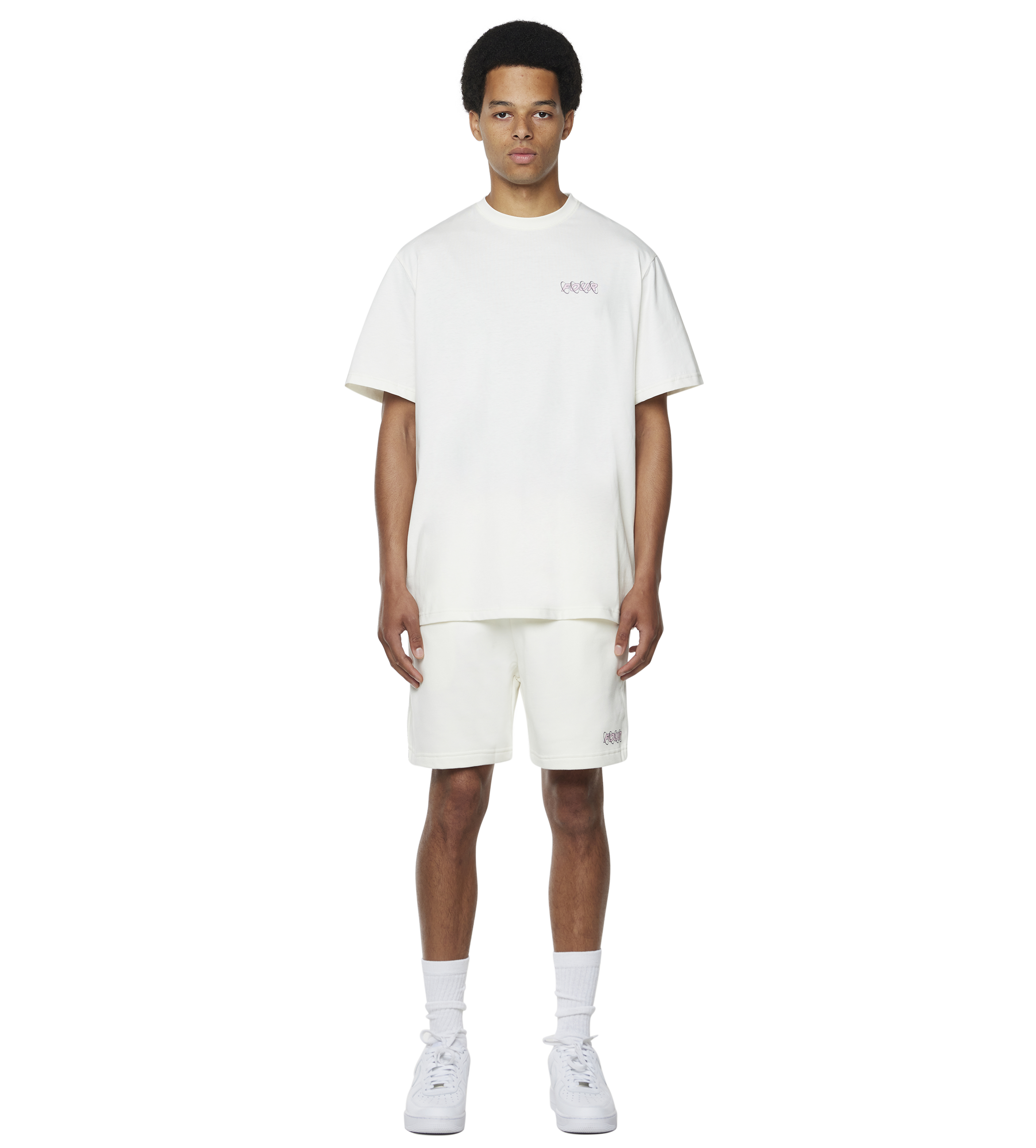 Circles T-shirt Cannoli Cream/ Soft Pink