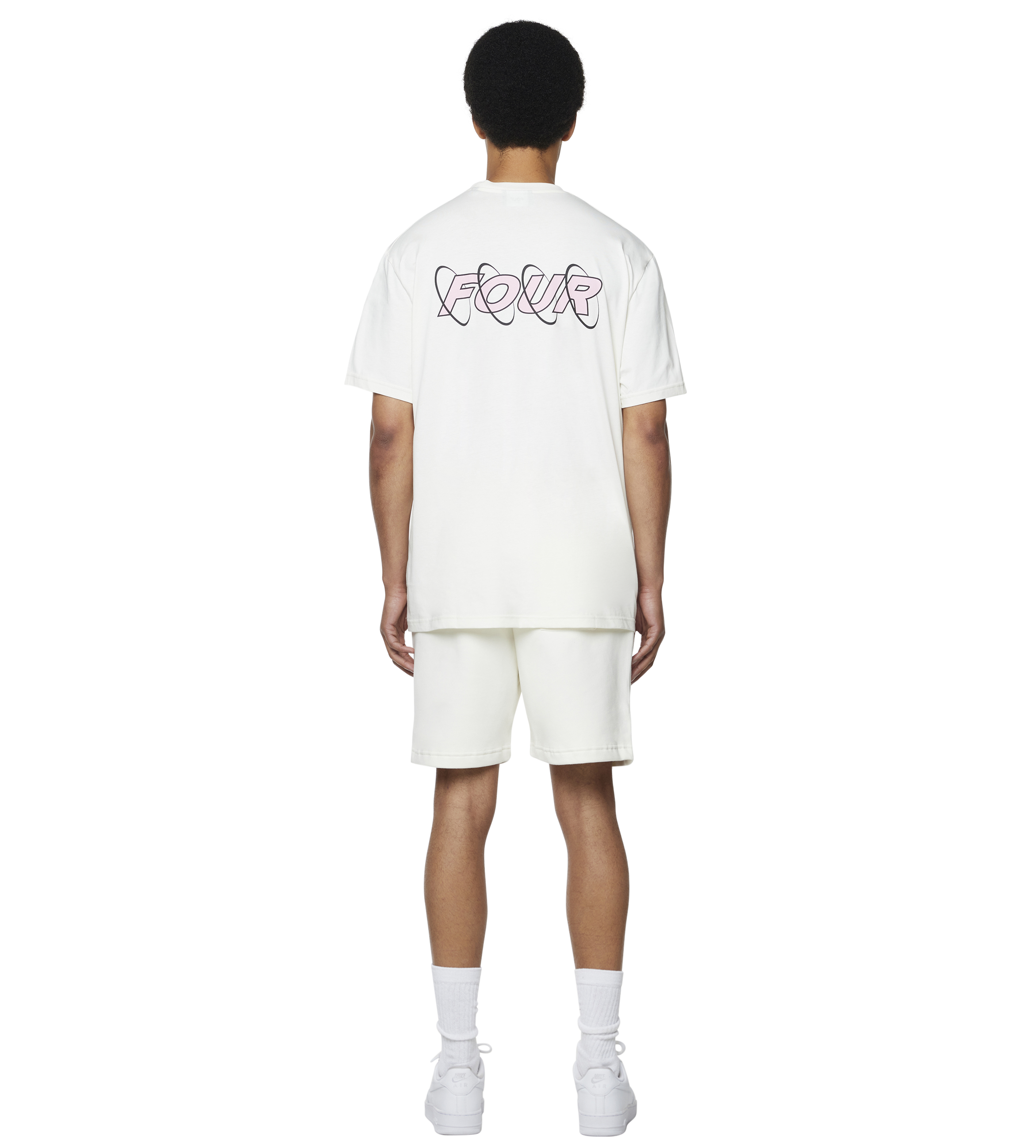 Circles T-shirt Cannoli Cream/ Soft Pink