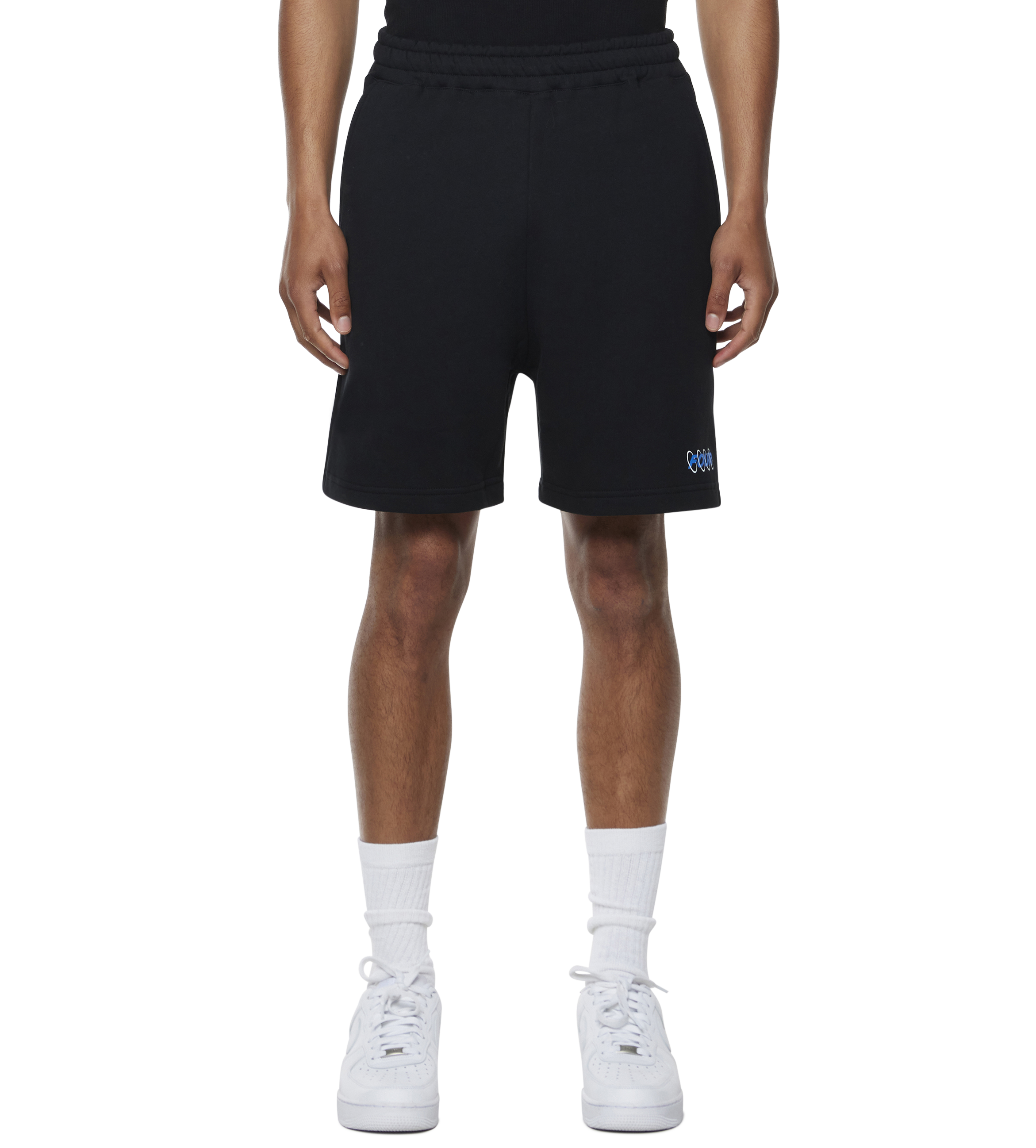 Circles Shorts Black/ Princess Blue