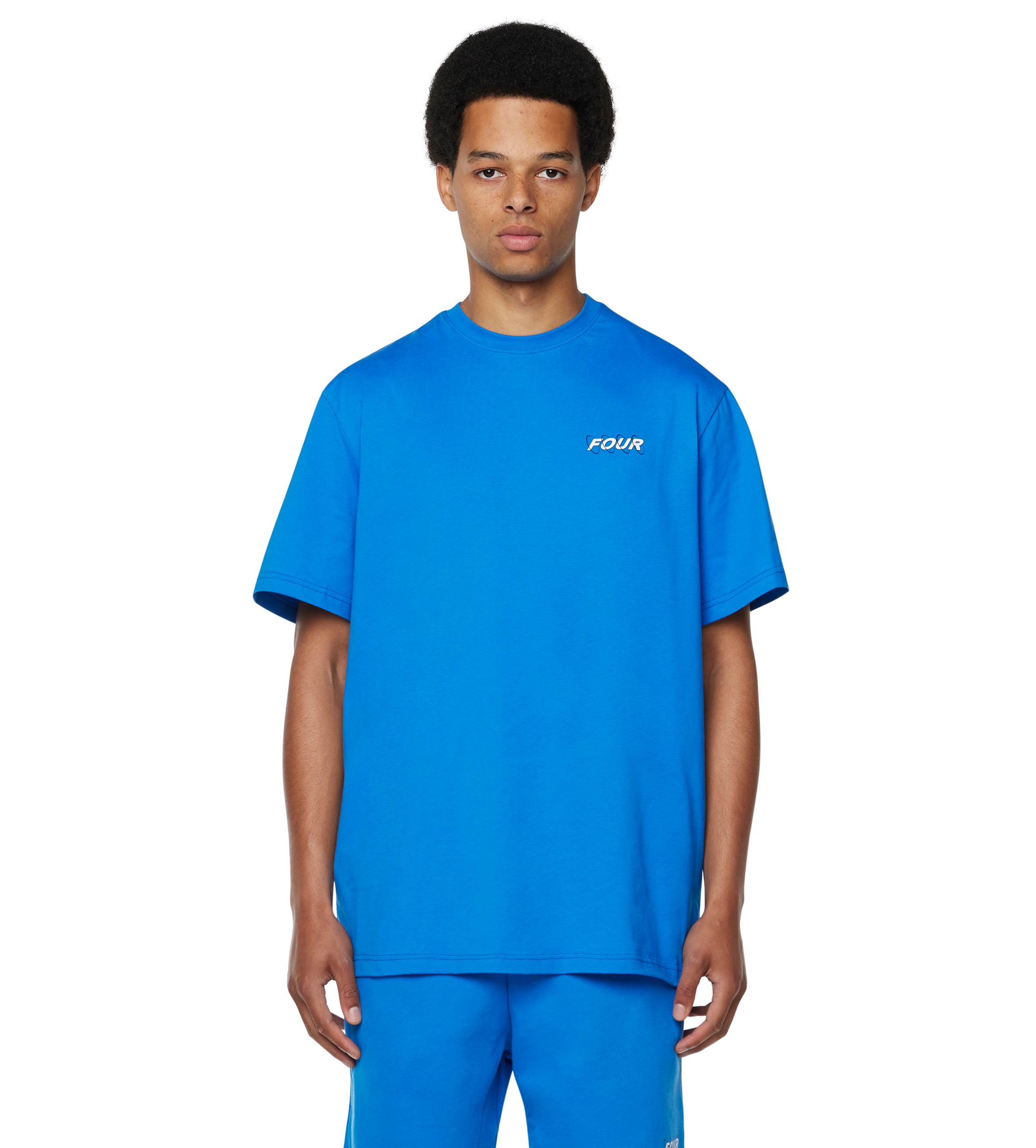 Circles T-shirt Princess Blue/ White