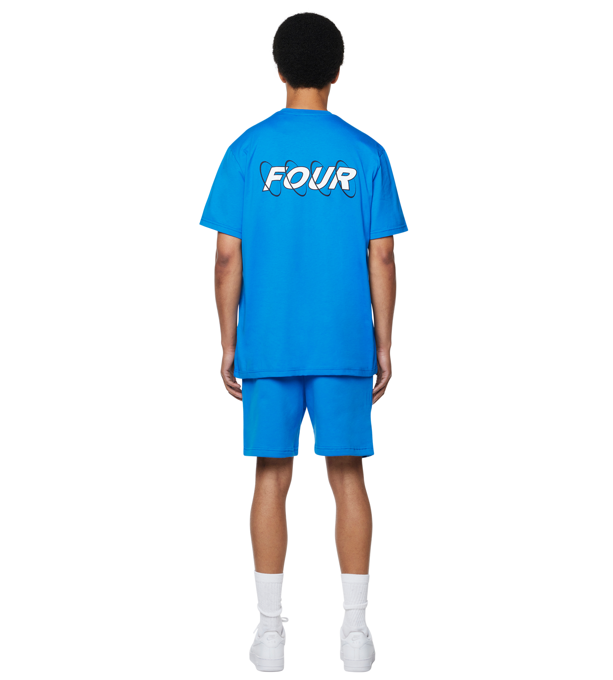 Circles T-shirt Princess Blue/ White