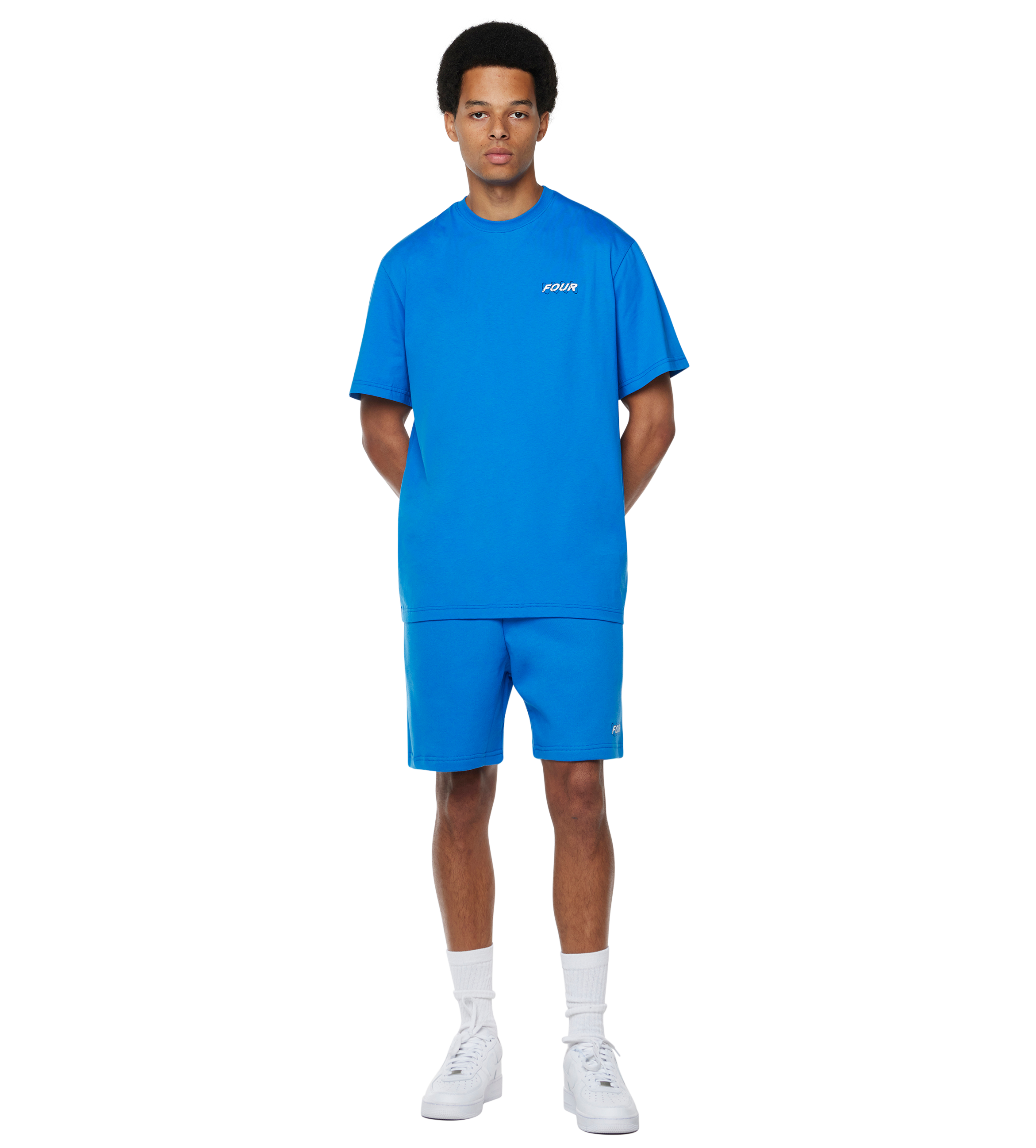 Circles T-shirt Princess Blue/ White