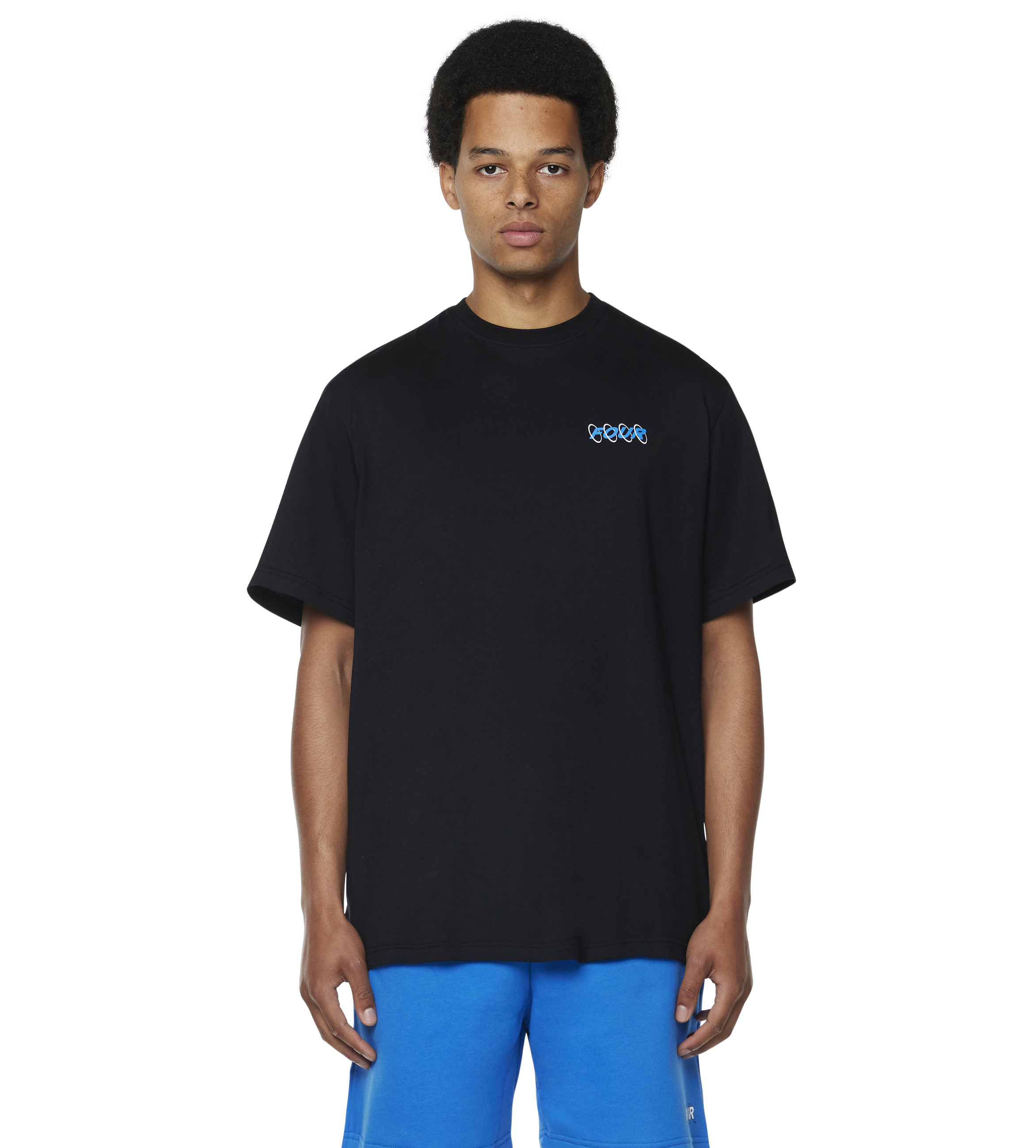 Circles T-shirt Black/ Princess Blue