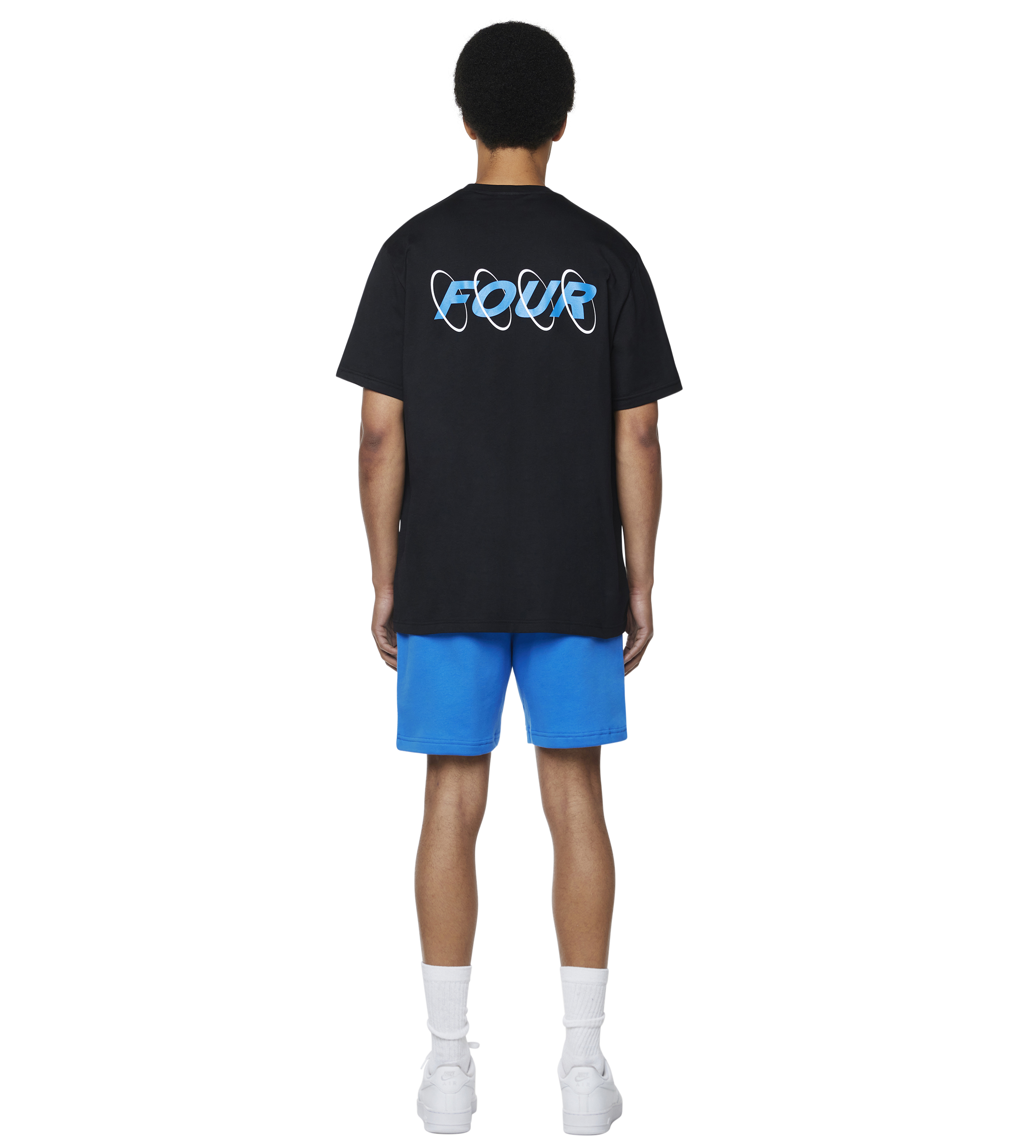 Circles T-shirt Black/ Princess Blue