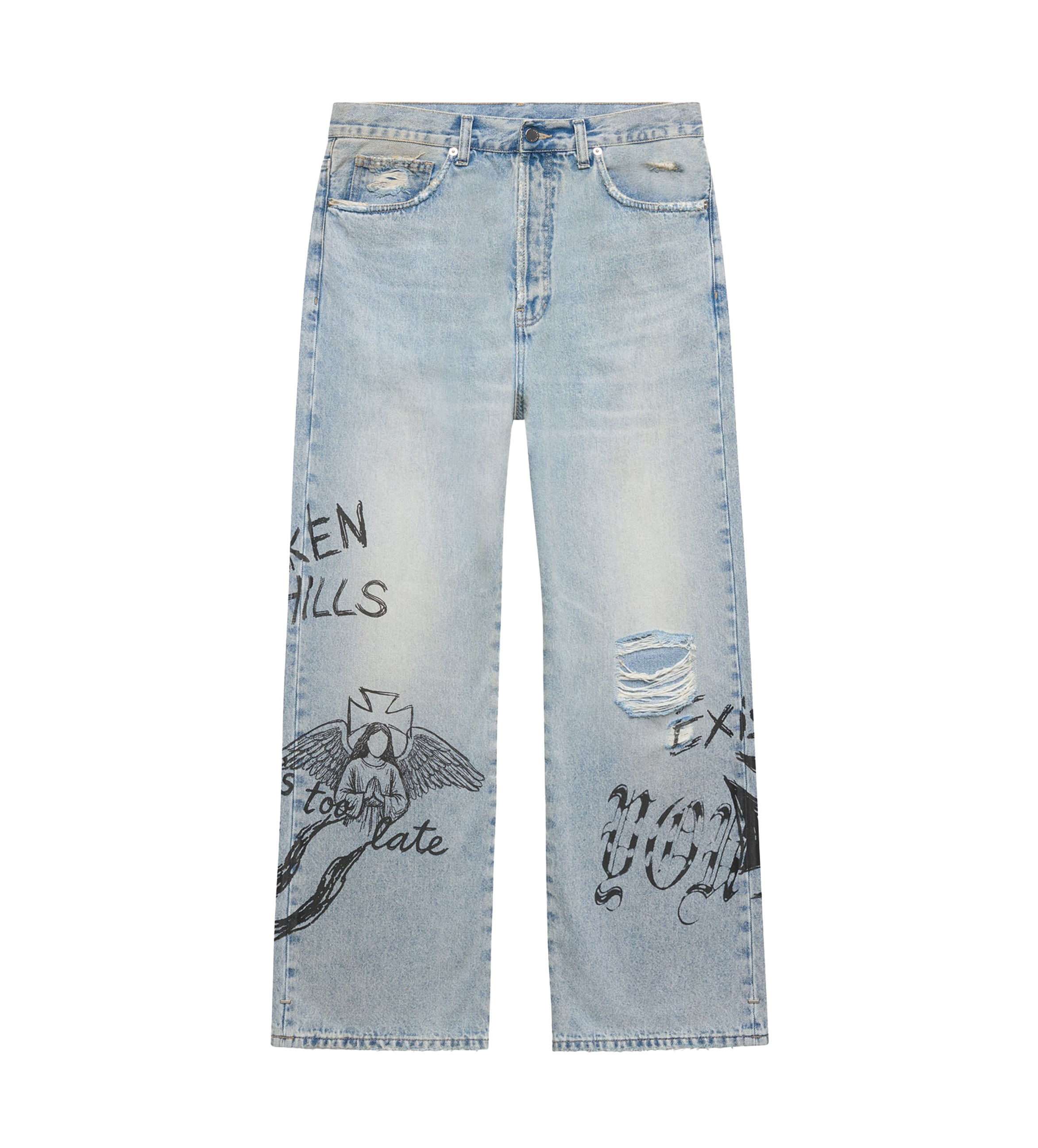 Phrase Baggy Painter Jeans Washed Blue – FOUR Amsterdam