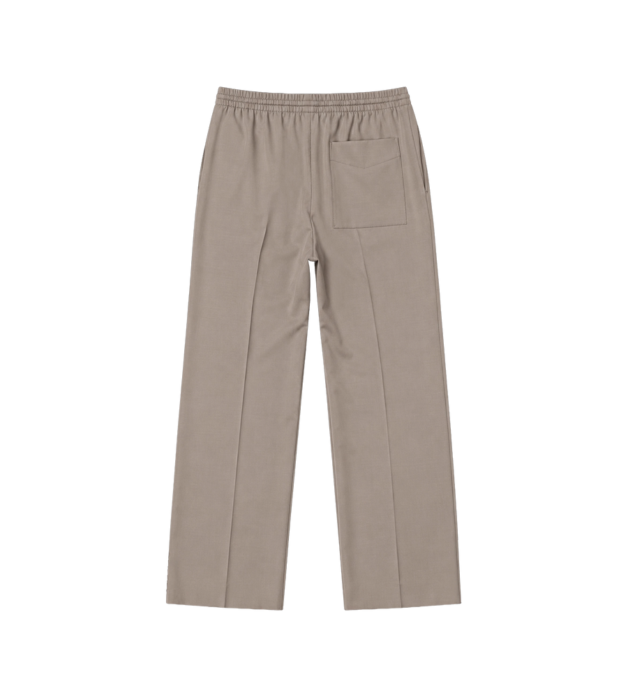 Lichte wolle grain broek in Desert Taupe