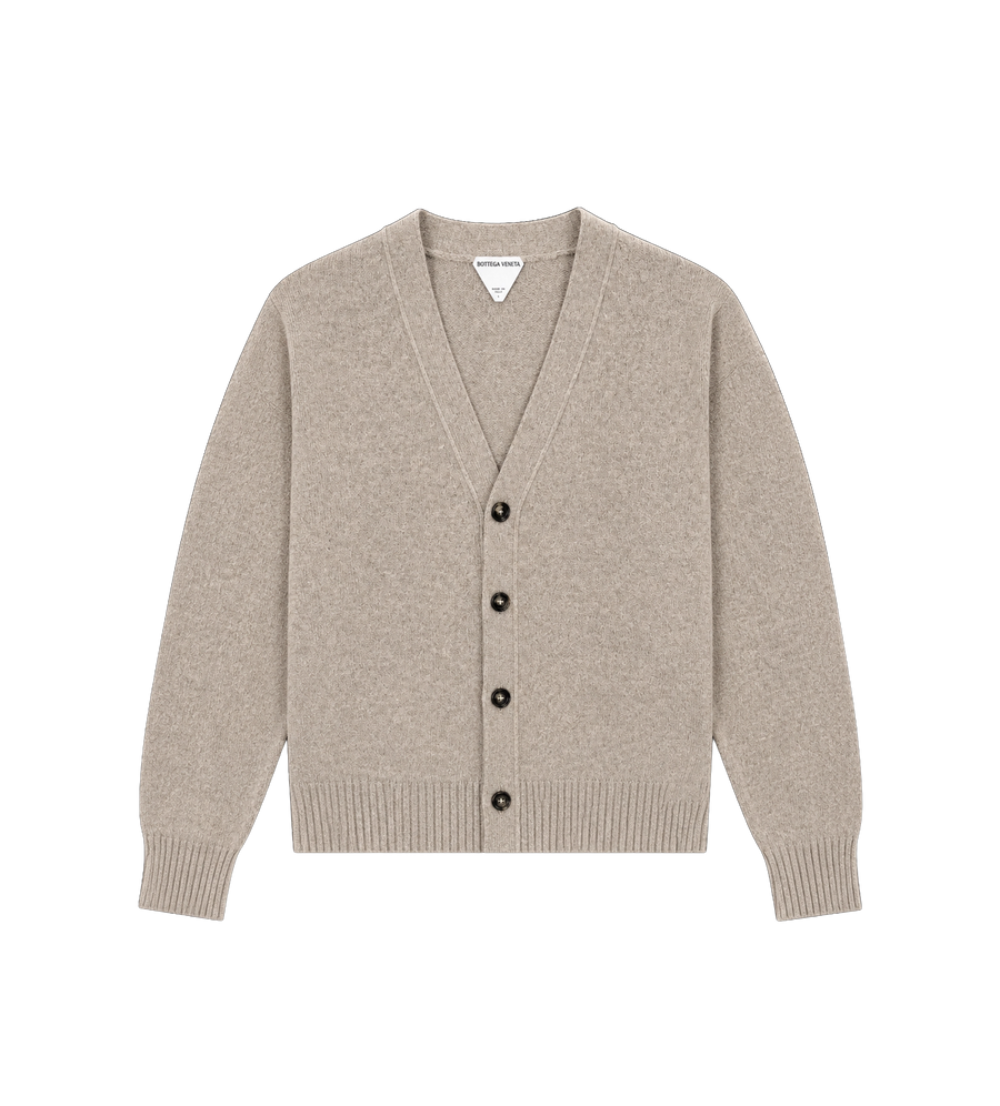 Bottega Veneta Vest van kasjmiermix in Greige Melange